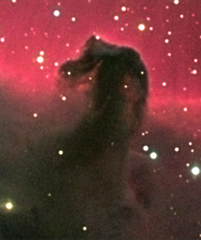 Horsehead nebula, head detail